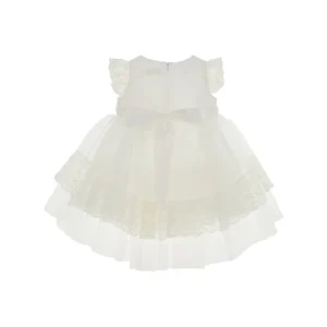 Hot Tulle baby dress with lace and flower brooch Kids Clothing