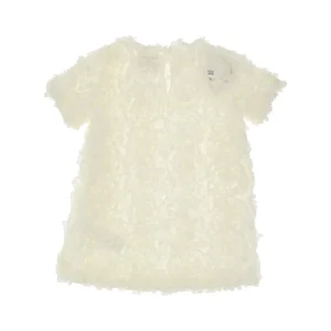 Online Tulle mini dress with flowers appliques Kids Clothing