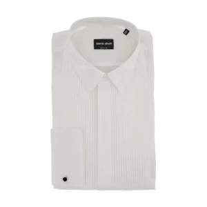 Sale Tuxedo shirt with pleated plastron Shirts