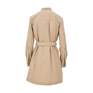 Fashion Twill safari midi dress Dresses