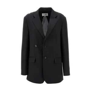Fashion Unfinished effect destructured jacket Jackets