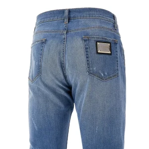 Discount Used-effect denim Slim Fit jeans Jeans