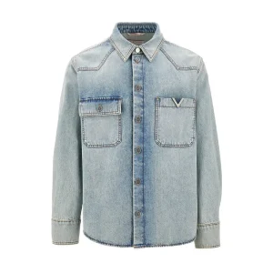 Online V Detail denim shirt Shirts
