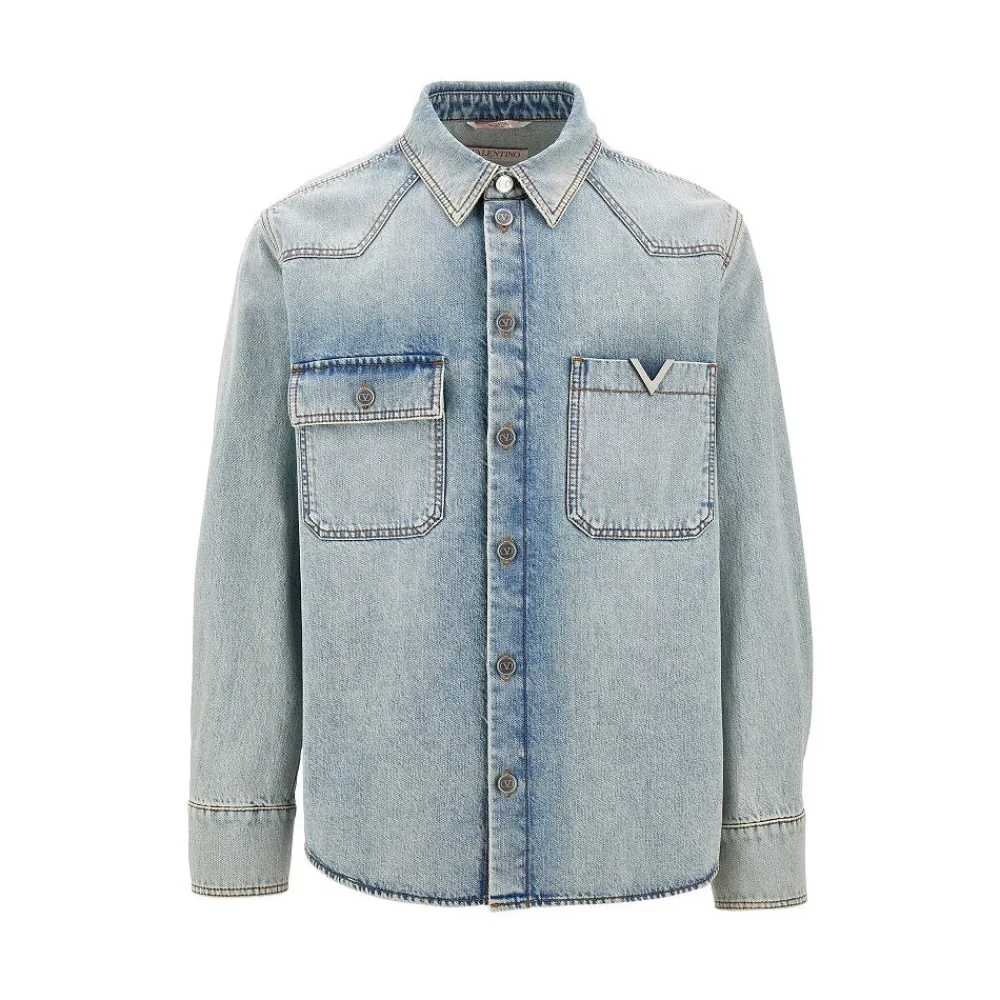 v_detail_denim_shirt_0.webp Online V Detail denim shirt Shirts
