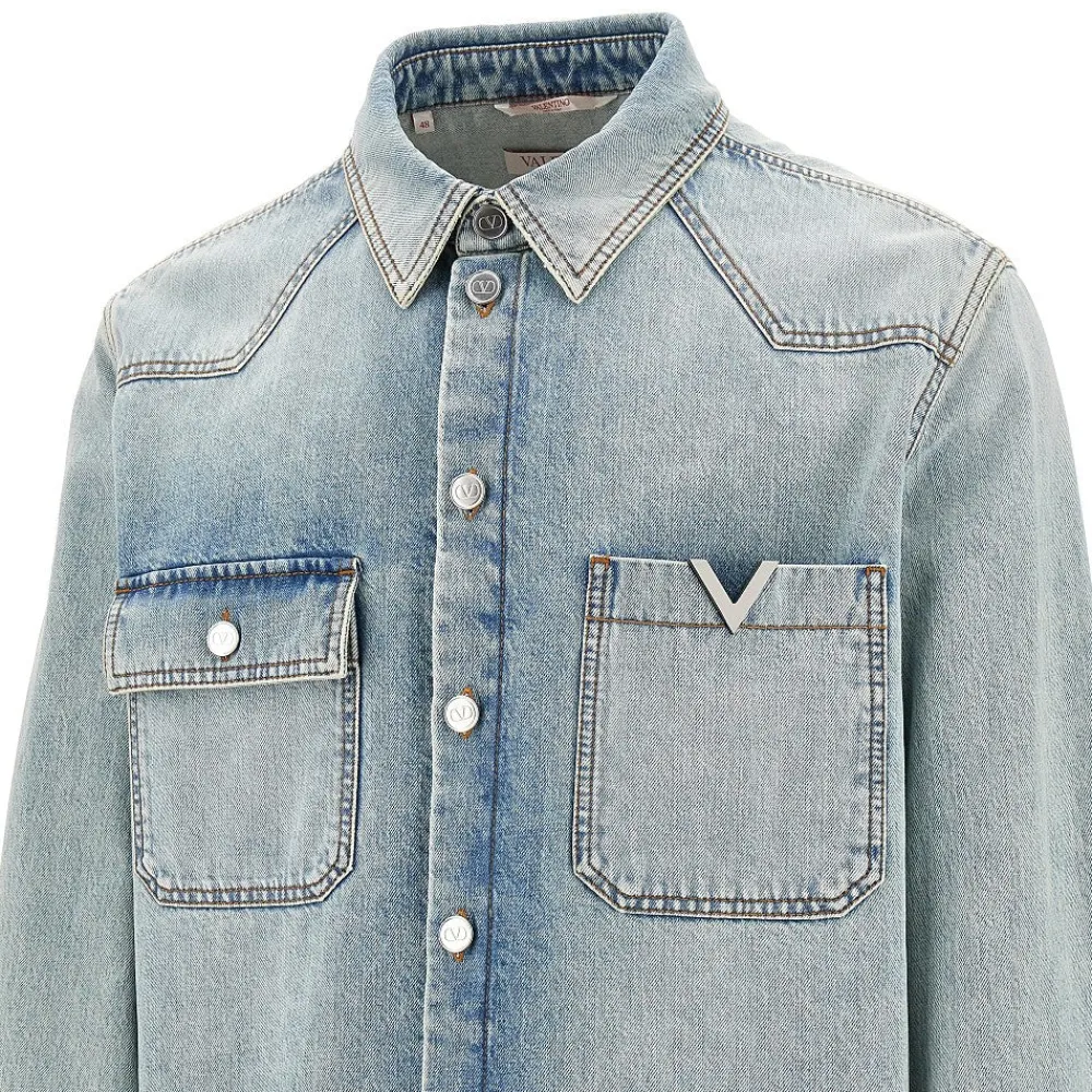 v_detail_denim_shirt_1.webp Online V Detail denim shirt Shirts
