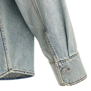 Online V Detail denim shirt Shirts