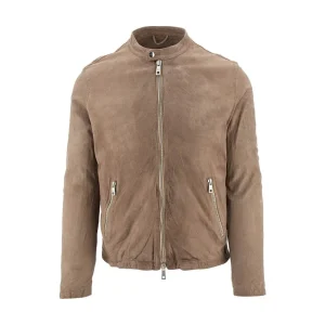 Outlet Vegetable tanned leather jacket Outerwear