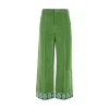 Hot Velvet pants with jacquard trims Pants And Shorts
