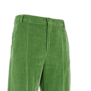 Hot Velvet pants with jacquard trims Pants And Shorts