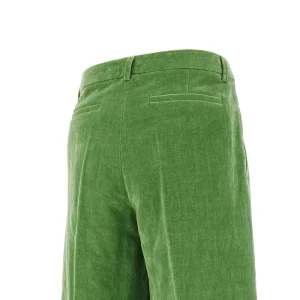 Hot Velvet pants with jacquard trims Pants And Shorts