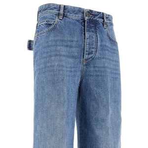 Fashion Vintage Wash denim wide leg jeans Jeans