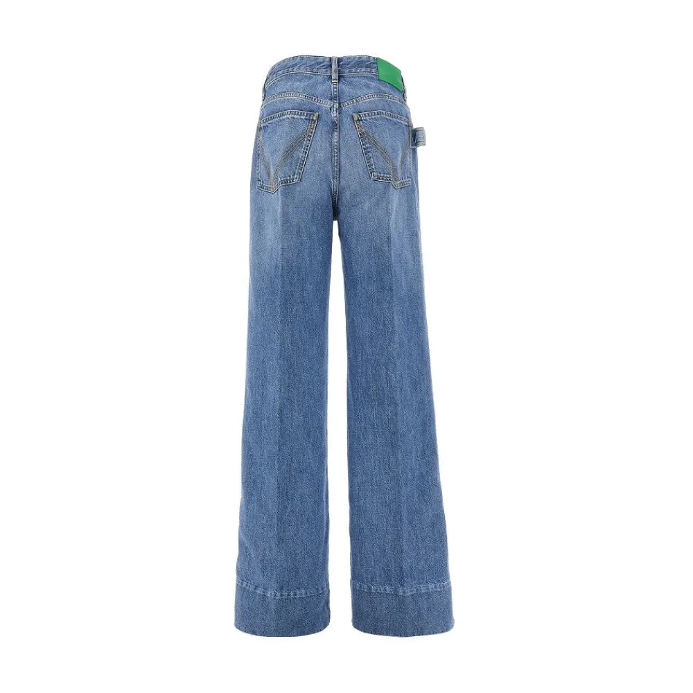 Fashion Vintage Wash denim wide leg jeans Jeans