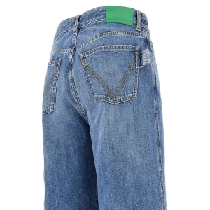 Fashion Vintage Wash denim wide leg jeans Jeans