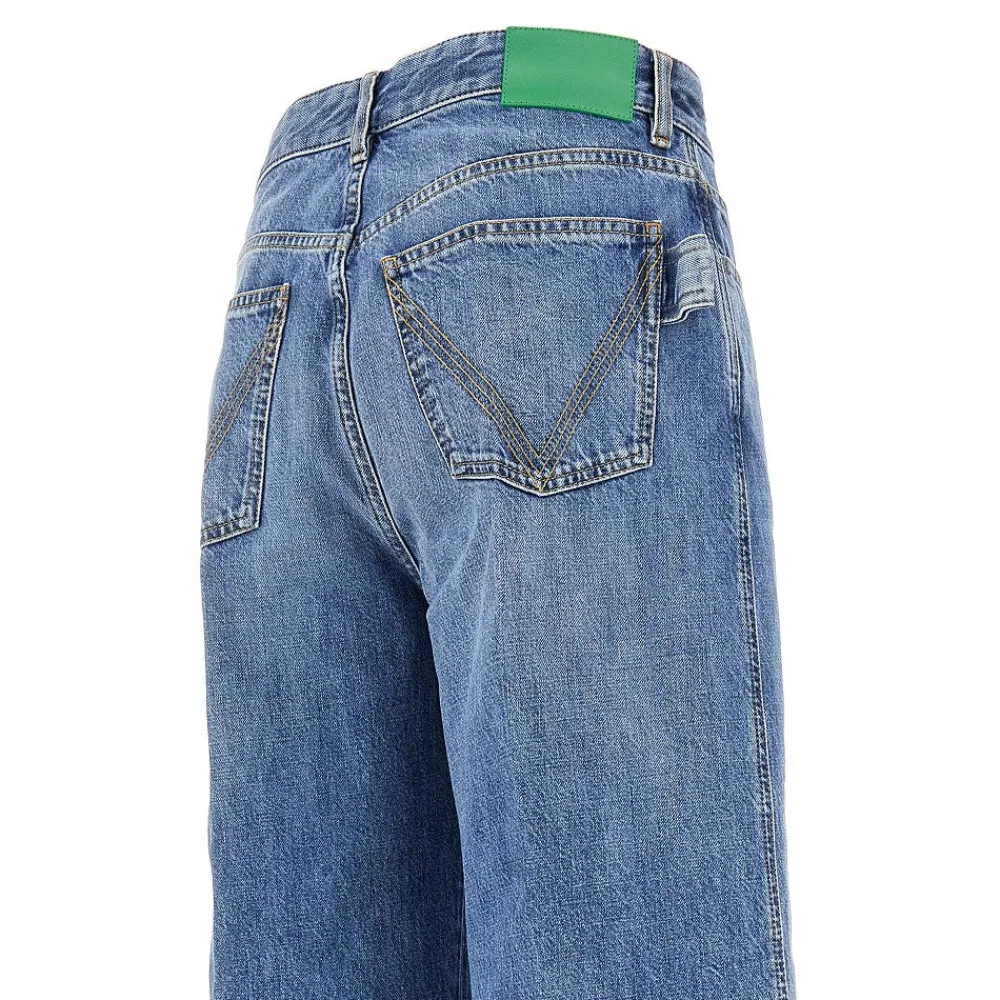 Fashion Vintage Wash denim wide leg jeans Jeans
