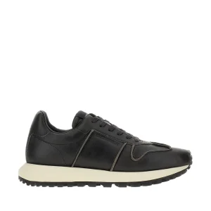 Outlet Vintage-effect leather sneakers Sneakers
