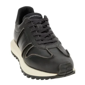 Outlet Vintage-effect leather sneakers Sneakers