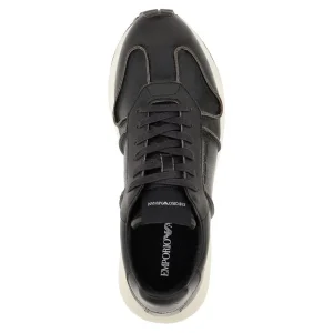 Outlet Vintage-effect leather sneakers Sneakers