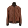 Hot Vintage-effect nappa leather bomber jacket Outerwear