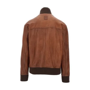 Hot Vintage-effect nappa leather bomber jacket Outerwear