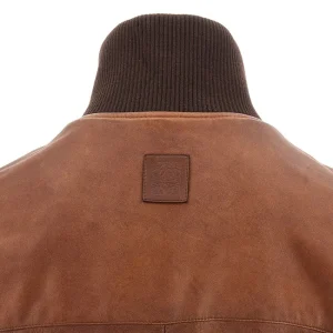 Hot Vintage-effect nappa leather bomber jacket Outerwear