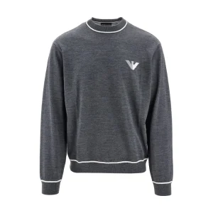 Outlet Virgin wool crewneck sweater Knitwear