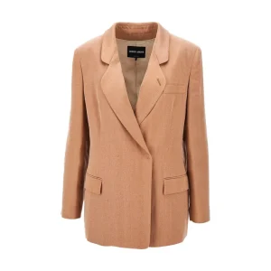 Outlet Viscose and cupro double-breasted jacket Jackets
