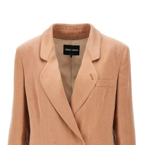 Outlet Viscose and cupro double-breasted jacket Jackets