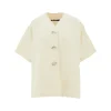 Fashion Viscose and silk short-sleeved jacket Jackets