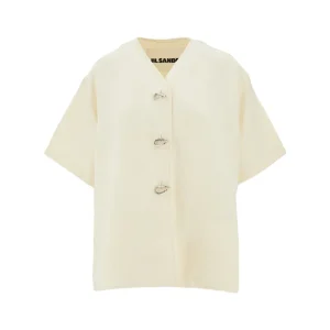 Fashion Viscose and silk short-sleeved jacket Jackets