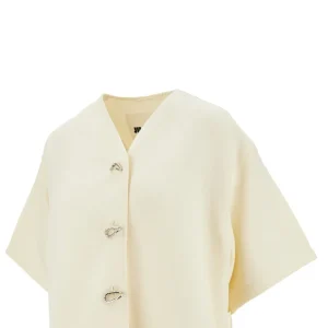 Fashion Viscose and silk short-sleeved jacket Jackets