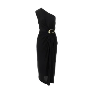 Online Viscose jersey midi dress with buckle Dresses