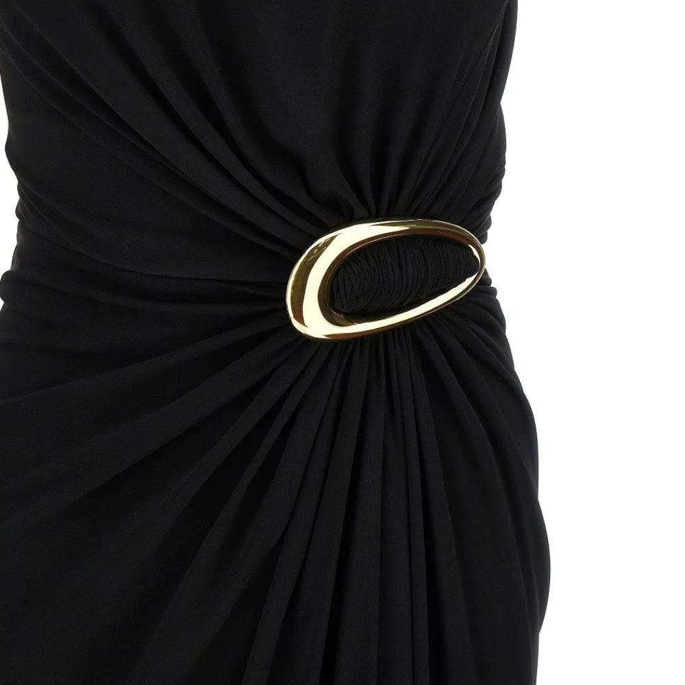 viscose_jersey_midi_dress_1.webp Online Viscose jersey midi dress with buckle Dresses