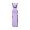 Outlet Viscose long dress with metal mesh details Dresses
