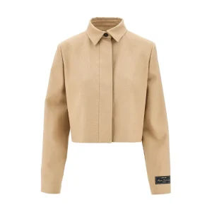 Fashion Viscose-blend cropped jacket Jackets