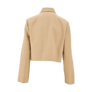 Fashion Viscose-blend cropped jacket Jackets