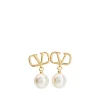 Sale VLogo Signature' earrings with pearls Jewelry And Watches