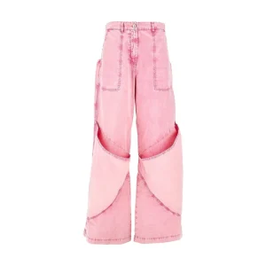 Fashion Washed-out denim baggy pants Pants And Shorts