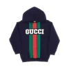 Discount Web motif and logo print hoodie Kids/BOY Clothing