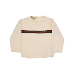 Hot Web ribbon and Horsebit detail sweatshirt Kids Clothing