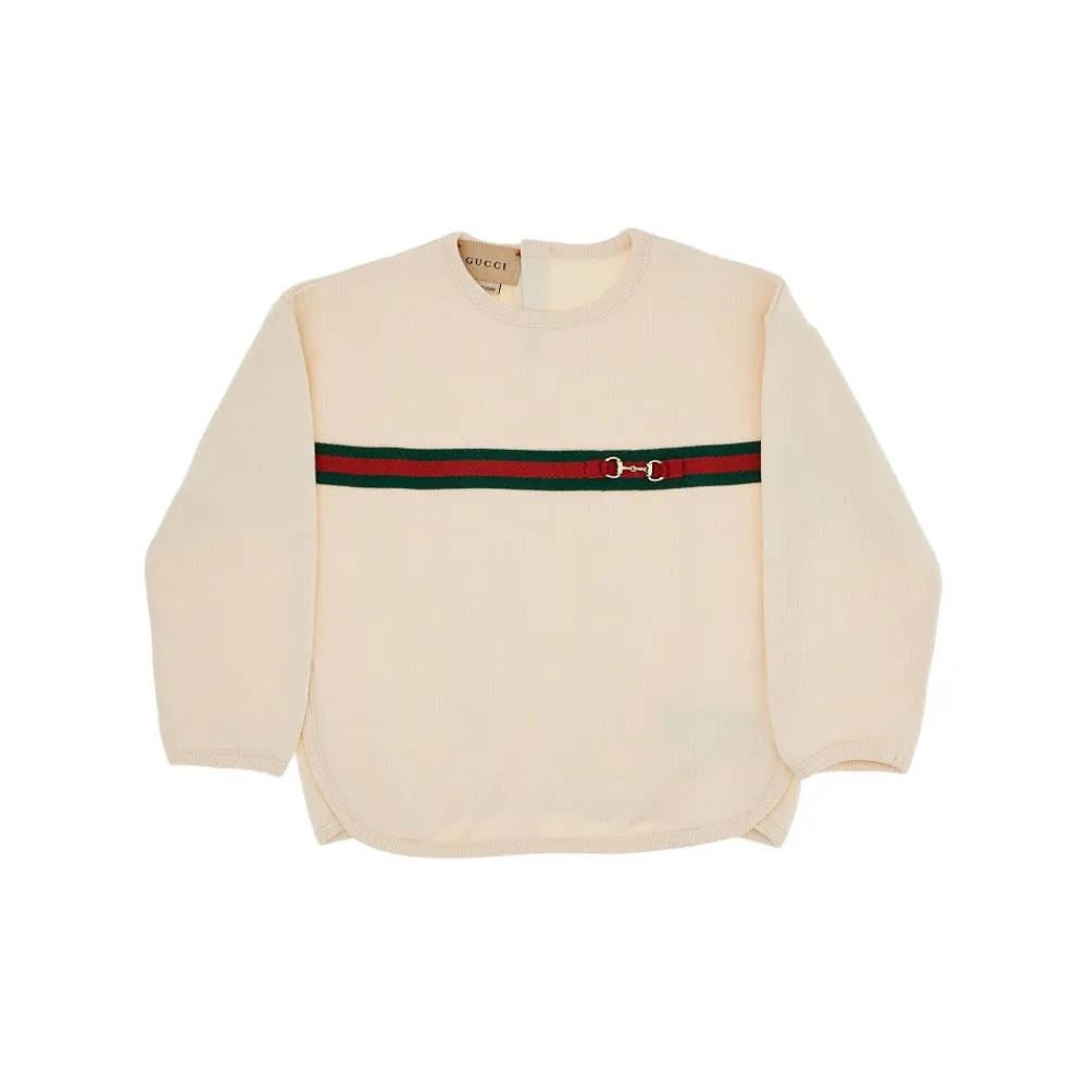 web_ribbon_and_horsebit_d_0.webp Hot Web ribbon and Horsebit detail sweatshirt Kids Clothing