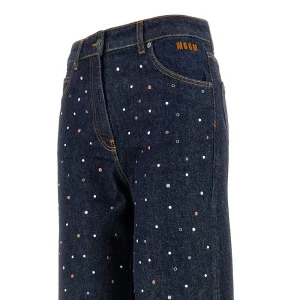 Discount Wide-leg jeans with multicoloured studs Jeans