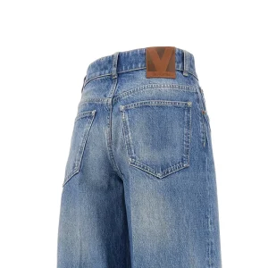 Best Wide-lrg jeans with jacquard hem Jeans