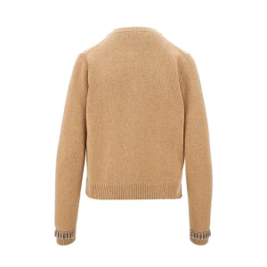 New Wool and cashmere cardigan with crystals trim Knitwear