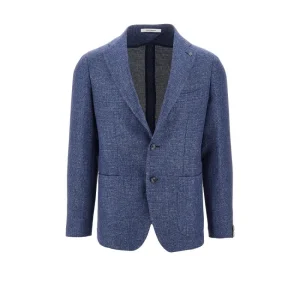 Sale Wool and linen blend single-breasted jacket Jackets