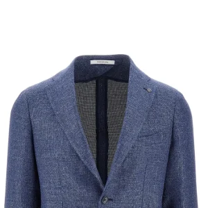 Sale Wool and linen blend single-breasted jacket Jackets