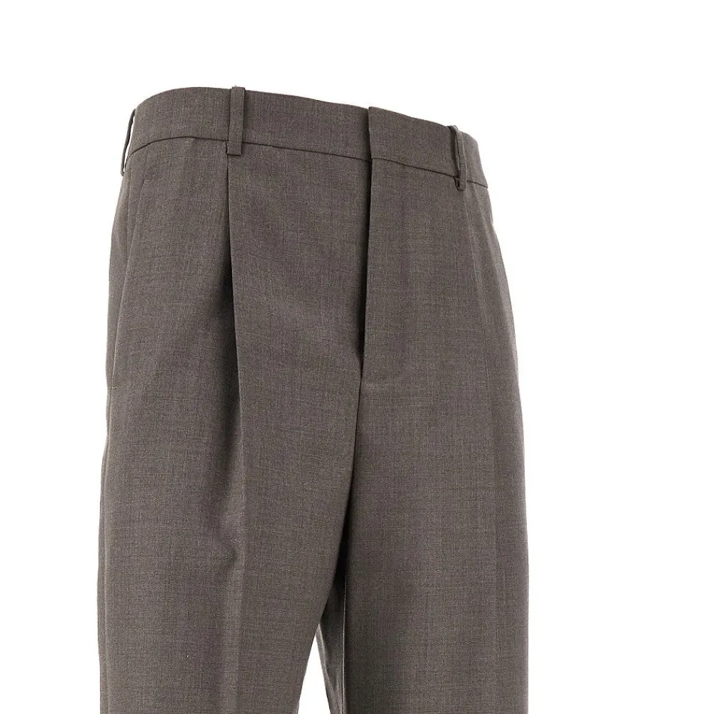 wool_chin_pants_with_dart_1.webp Hot Wool chiné pants with dart Pants And Shorts