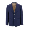 Clearance Wool gabardine single-breasted jacket Jackets