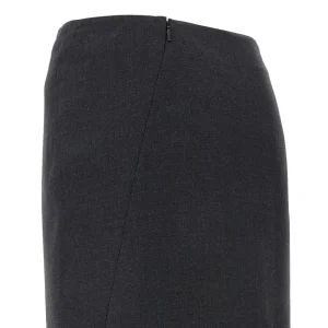 Best Wool midi skirt with split Skirts