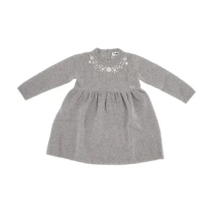 Online Wool mini dress with floral embroidery Kids Clothing