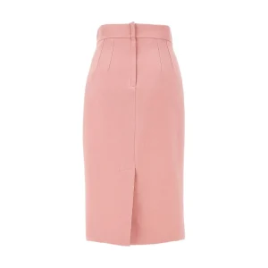 Online Wool pencil skirt with logo detail Skirts